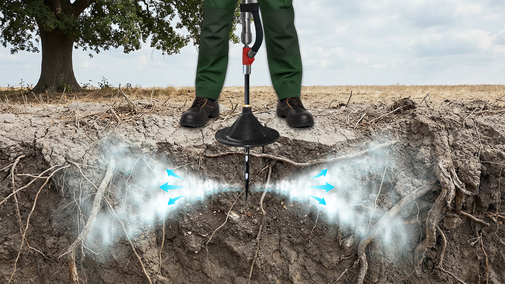 Talajlaz&iacute;t&aacute;s rombol&aacute;s n&eacute;lk&uuml;l.